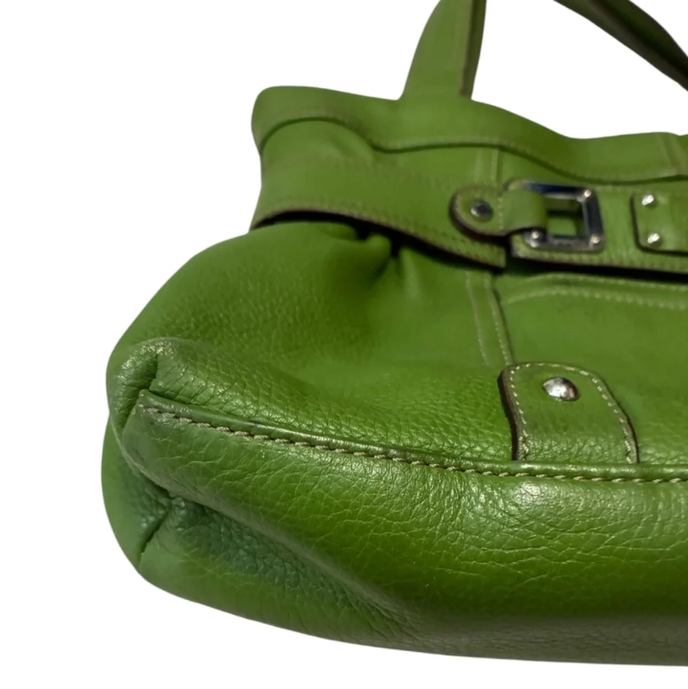 Tignanello Forest Green Leather Shoulder Bag - Picture 4 of 16